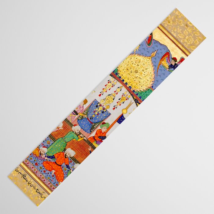  Karkhi, porter at the tomb of Imam Riza, being honoured Islamic Antique Art  Table Runner Gallery Image 3
