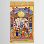  Karkhi, porter at the tomb of Imam Riza, being honoured Islamic Antique Art  Tablecloth Gallery Image 2