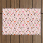 Folk Meadow - Spring Blush Outdoor Rug Gallery Image 1