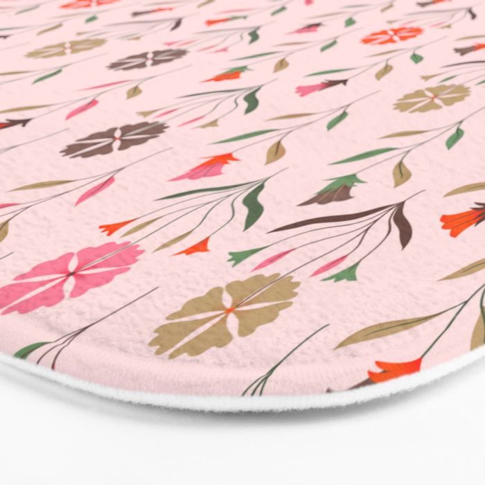 Folk Meadow - Spring Blush Bath Mat Gallery Image 3
