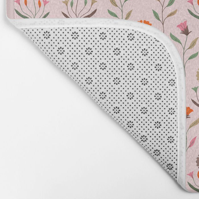 Folk Meadow - Spring Blush Bath Mat Gallery Image 2