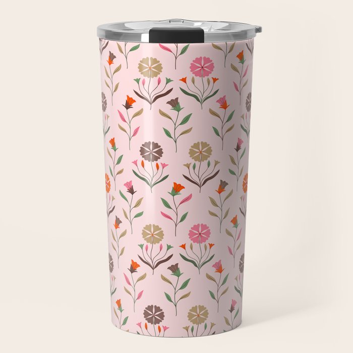 Folk Meadow - Spring Blush Travel Mug Gallery Image 1