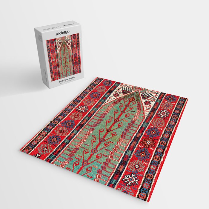 Erzerum Northeast Anatolian Niche Kilim Print Jigsaw Puzzle Gallery Image 2