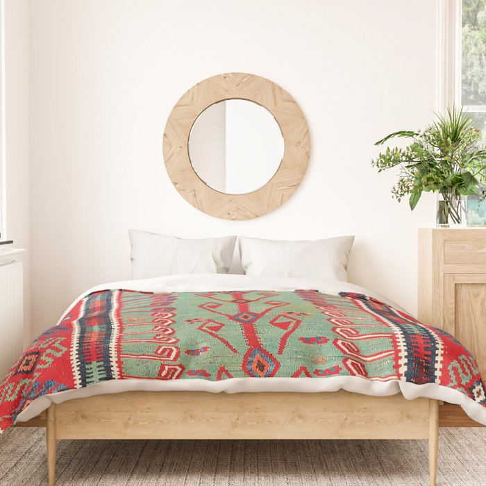 Erzerum Northeast Anatolian Niche Kilim Print Duvet Cover Gallery Image 3