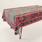 Erzerum Northeast Anatolian Niche Kilim Print Tablecloth Gallery Image 1