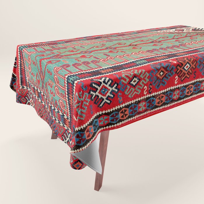 Erzerum Northeast Anatolian Niche Kilim Print Tablecloth Gallery Image 1