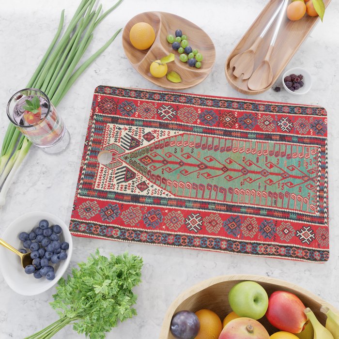 Erzerum Northeast Anatolian Niche Kilim Print Cutting Board Gallery Image 2