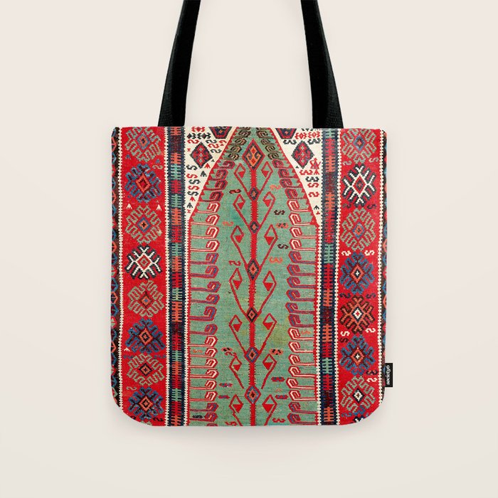 Erzerum Northeast Anatolian Niche Kilim Print Tote Bag Gallery Image 1