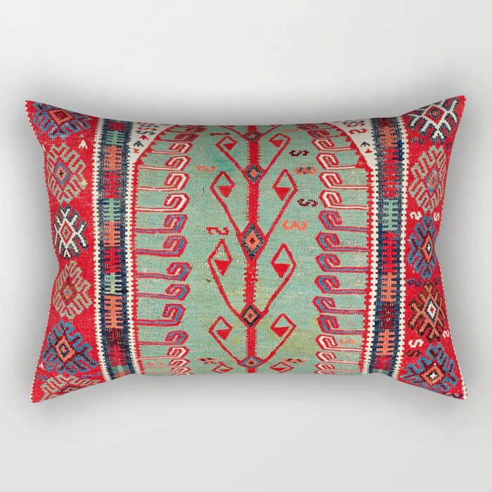 Erzerum Northeast Anatolian Niche Kilim Print Rectangular Pillow Gallery Image 1