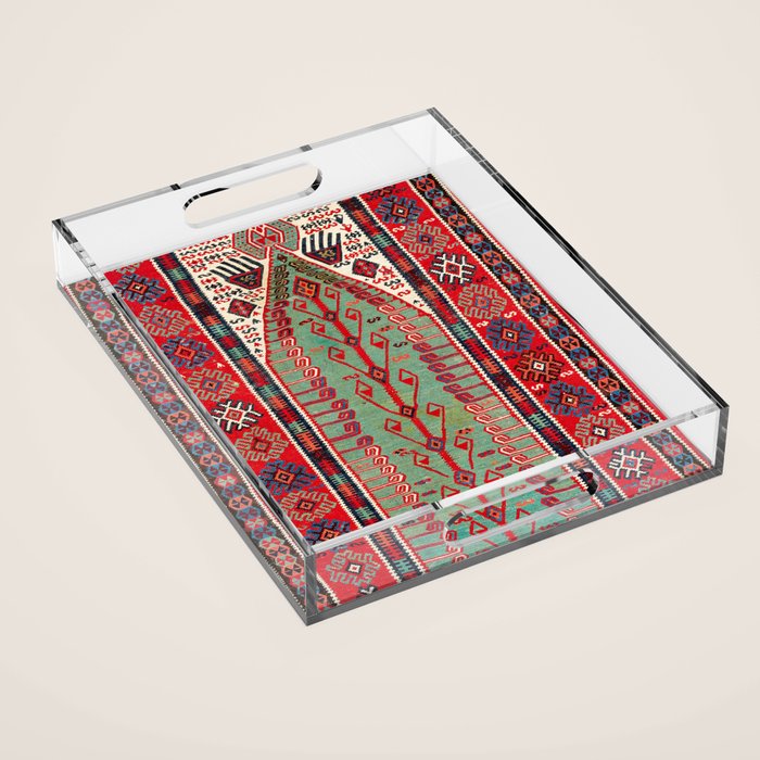 Erzerum Northeast Anatolian Niche Kilim Print Acrylic Tray Gallery Image 1