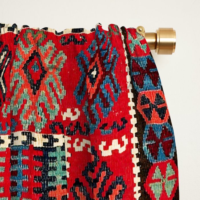 Erzerum Northeast Anatolian Niche Kilim Print Window Curtain Gallery Image 2