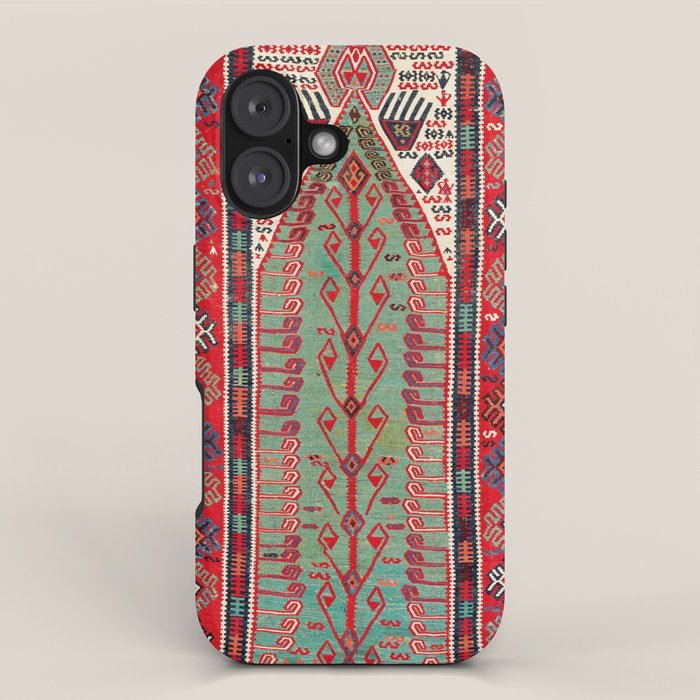 Erzerum Northeast Anatolian Niche Kilim Print iPhone Case Gallery Image 1