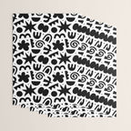 Black abstract organic shape doodle pattern Wrapping Paper Gallery Image 3
