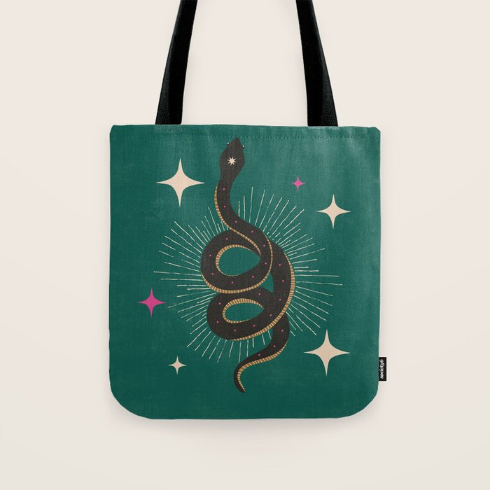 Slither - Green Tote Bag Gallery Image 1