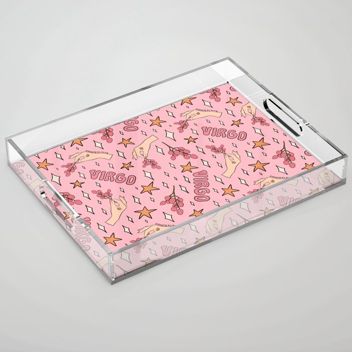 Virgo Lychee Print Acrylic Tray Gallery Image 1