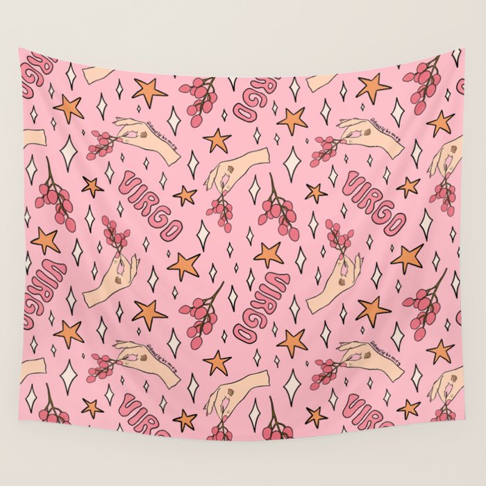 Virgo Lychee Print Wall Tapestry Gallery Image 1