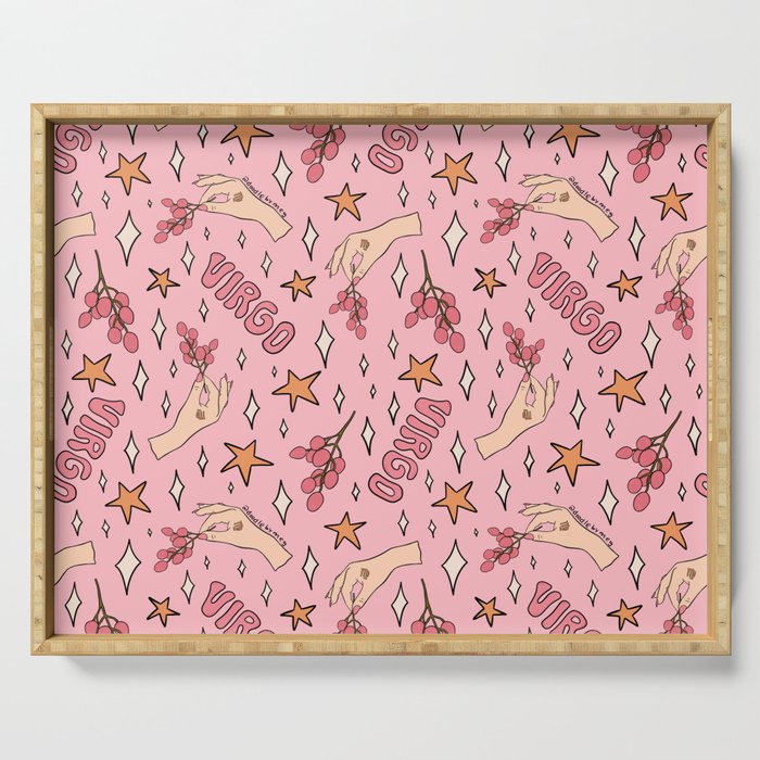 Virgo Lychee Print Serving Tray Gallery Image 1
