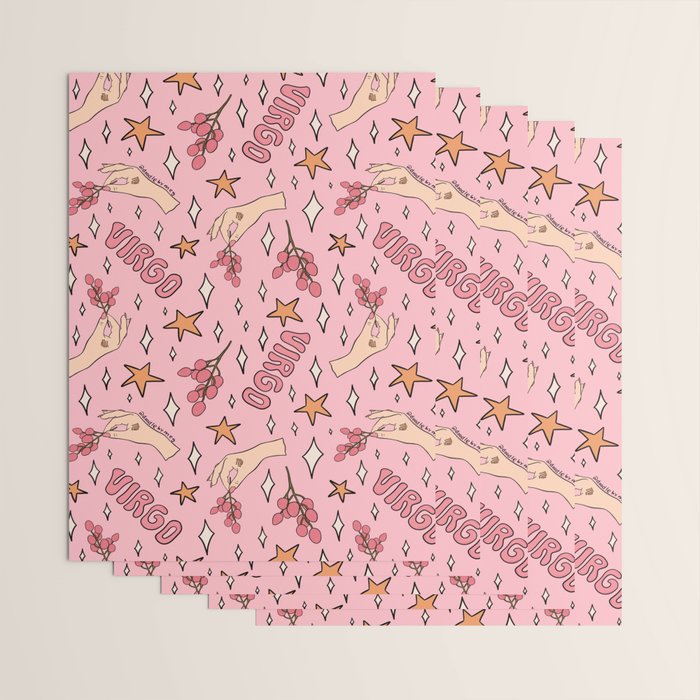 Virgo Lychee Print Wrapping Paper Gallery Image 3