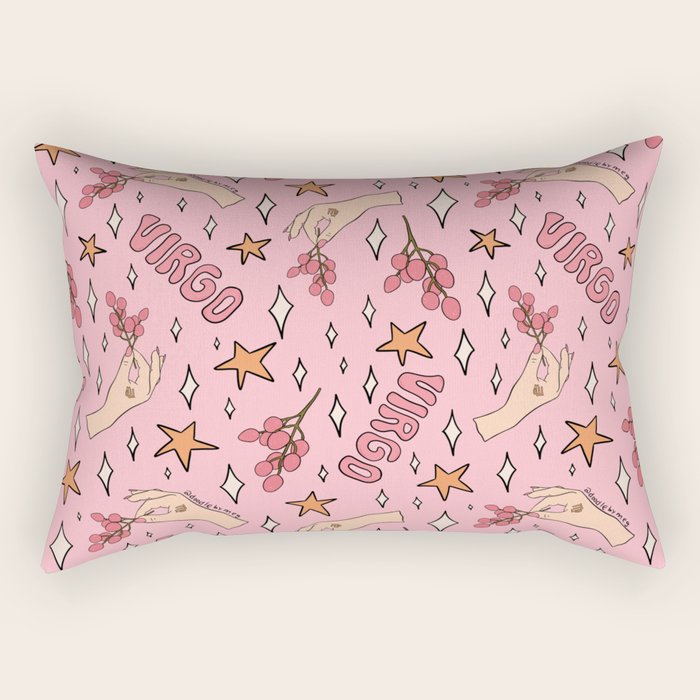 Virgo Lychee Print Rectangular Pillow Gallery Image 2