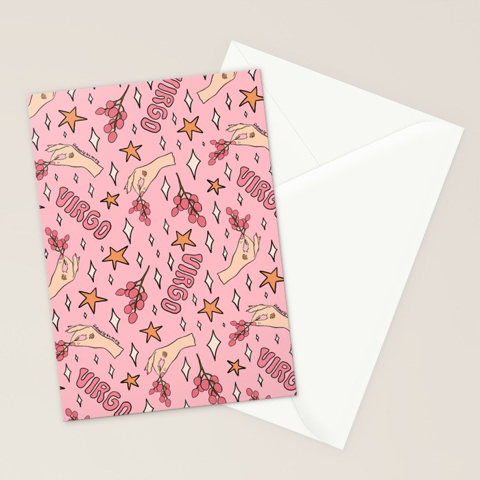 Virgo Lychee Print Stationery Card Gallery Image 2
