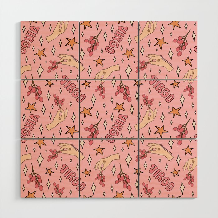 Virgo Lychee Print Wood Wall Art Gallery Image 1