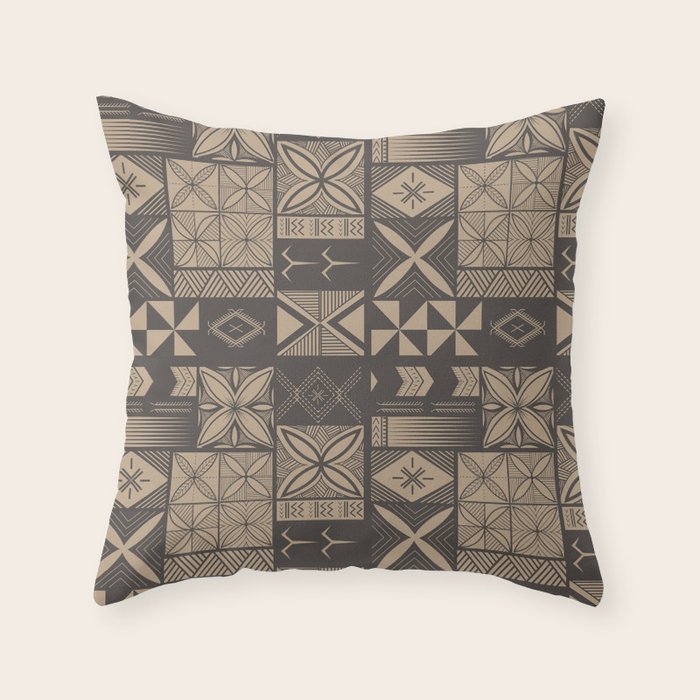 UrbanNesian Camo Siapo and Tatau Throw Pillow Gallery Image 6