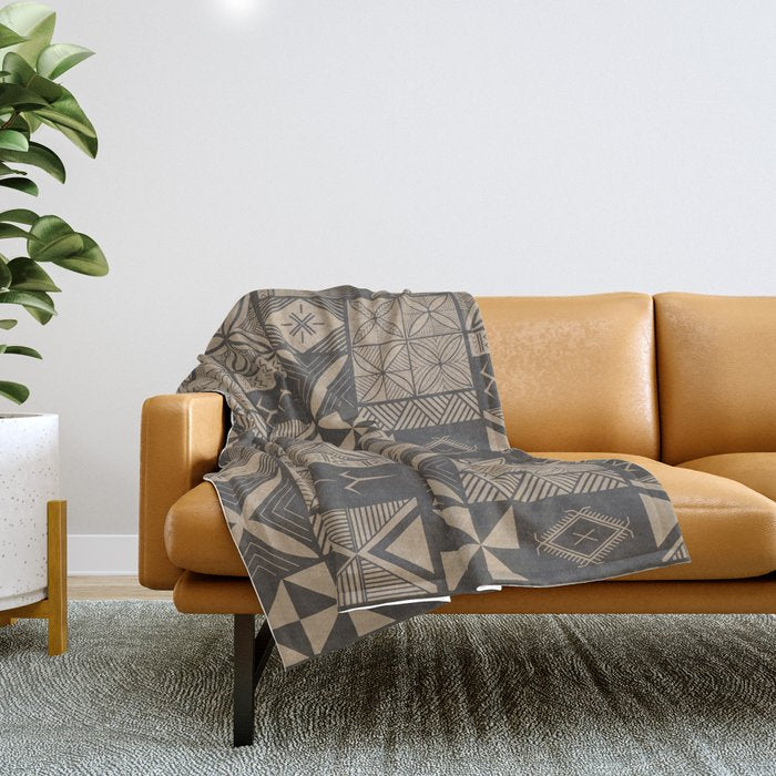 UrbanNesian Camo Siapo and Tatau Throw Blanket Gallery Image 1