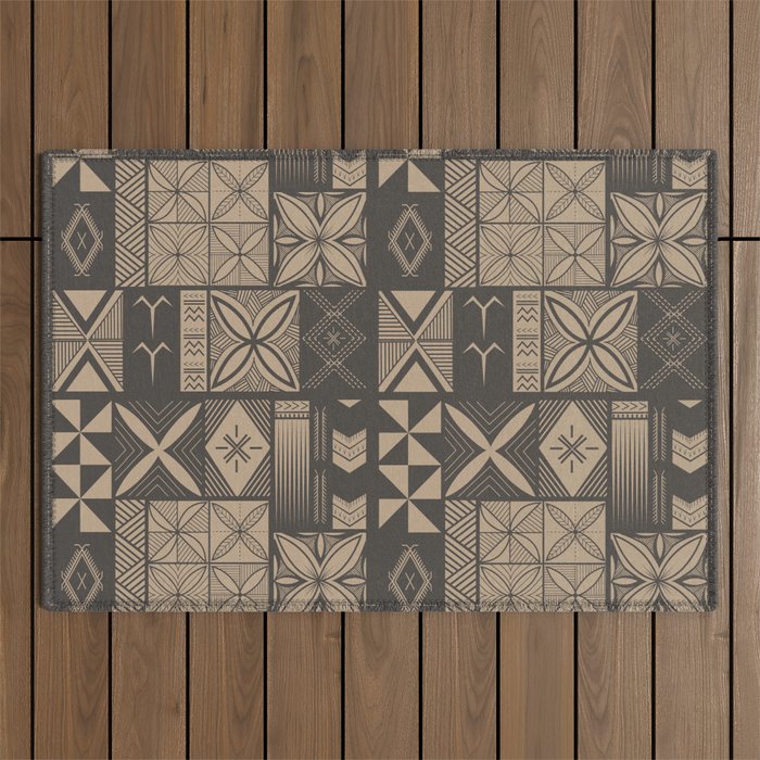 UrbanNesian Camo Siapo and Tatau Outdoor Rug Gallery Image 1
