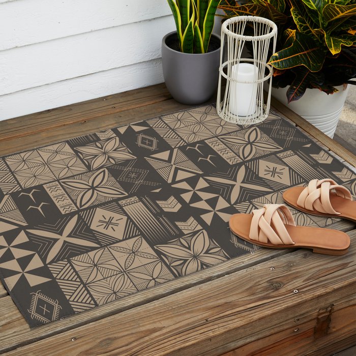 UrbanNesian Camo Siapo and Tatau Outdoor Rug Gallery Image 2