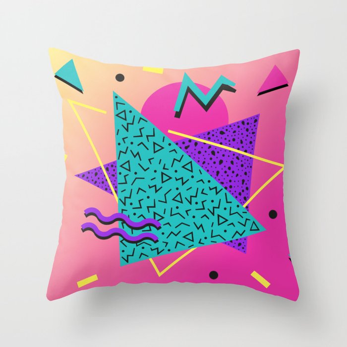 Memphis pattern 107 - 80s / 90s Retro Throw Pillow Gallery Image 6