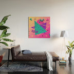 Memphis pattern 107 - 80s / 90s Retro Wood Wall Art Gallery Image 2
