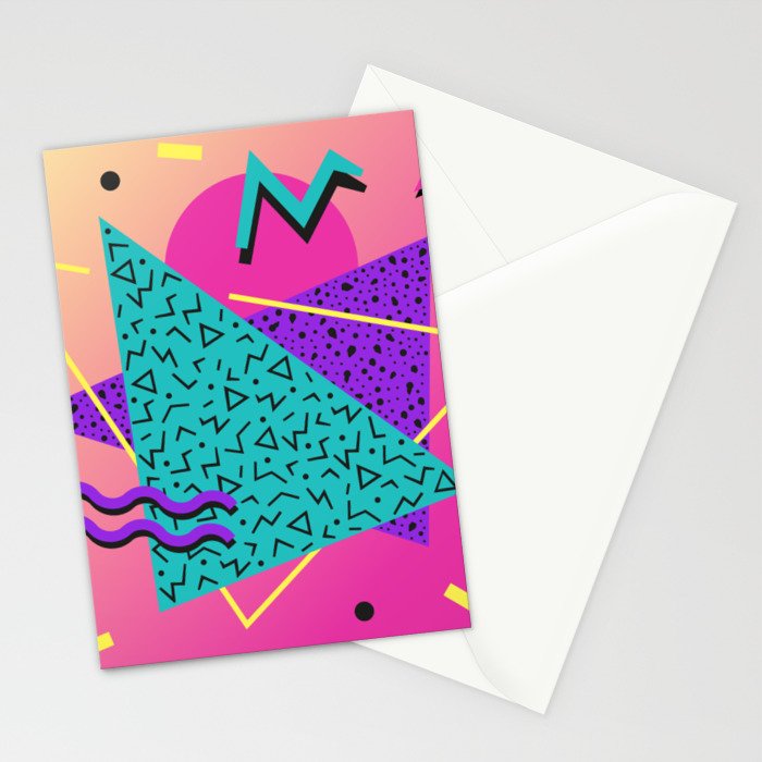 Memphis pattern 107 - 80s / 90s Retro Stationery Card Gallery Image 2