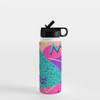 Memphis pattern 107 - 80s / 90s Retro Water Bottle Gallery Image 1