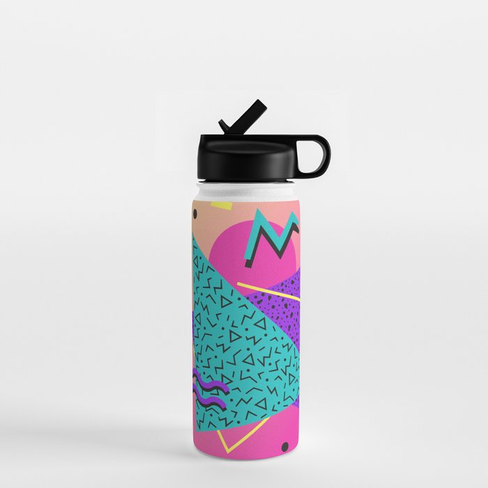 Memphis pattern 107 - 80s / 90s Retro Water Bottle Gallery Image 1