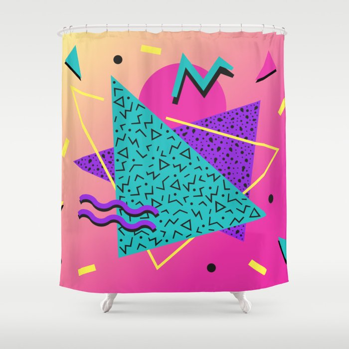 Memphis pattern 107 - 80s / 90s Retro Shower Curtain Gallery Image 1