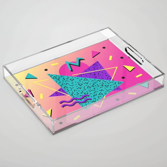 Memphis pattern 107 - 80s / 90s Retro Acrylic Tray Gallery Image 1