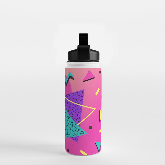 Memphis pattern 107 - 80s / 90s Retro Water Bottle Gallery Image 2