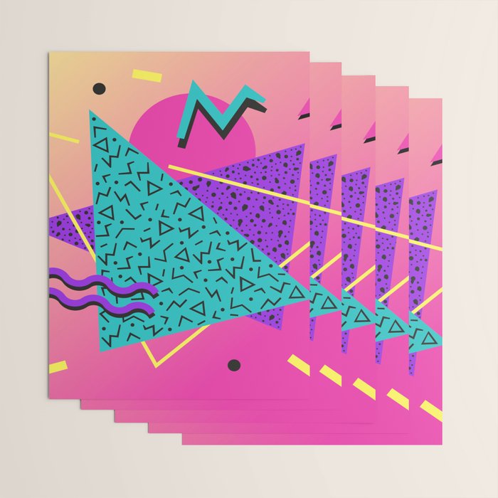 Memphis pattern 107 - 80s / 90s Retro Wrapping Paper Gallery Image 3