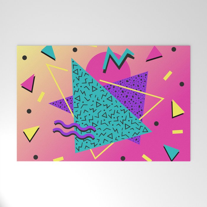 Memphis pattern 107 - 80s / 90s Retro Welcome Mat Gallery Image 1