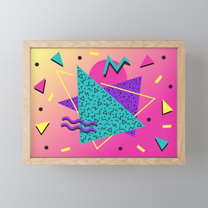 Memphis pattern 107 - 80s / 90s Retro Mini Art Print Gallery Image 1