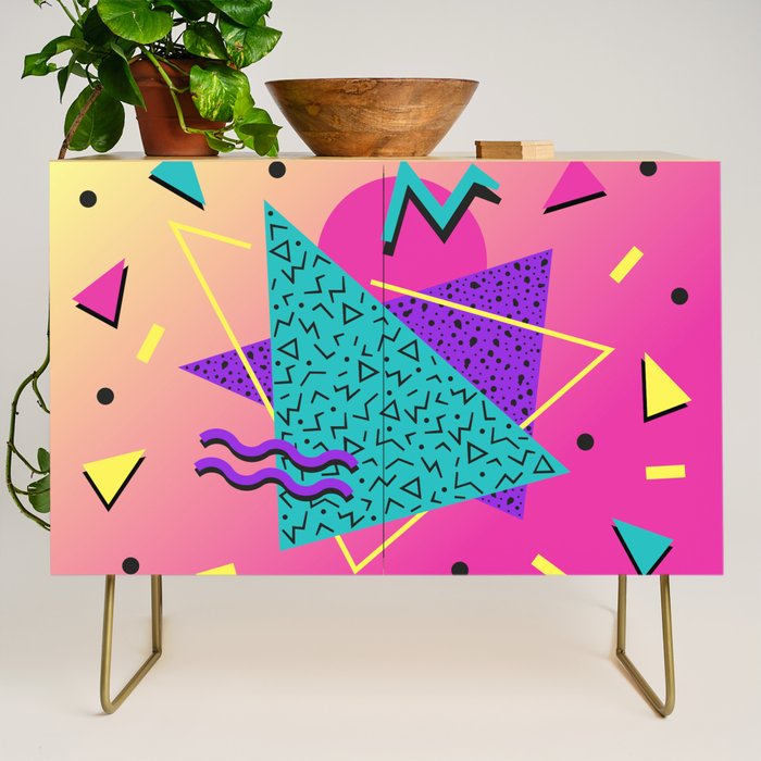 Memphis pattern 107 - 80s / 90s Retro Credenza Gallery Image 1