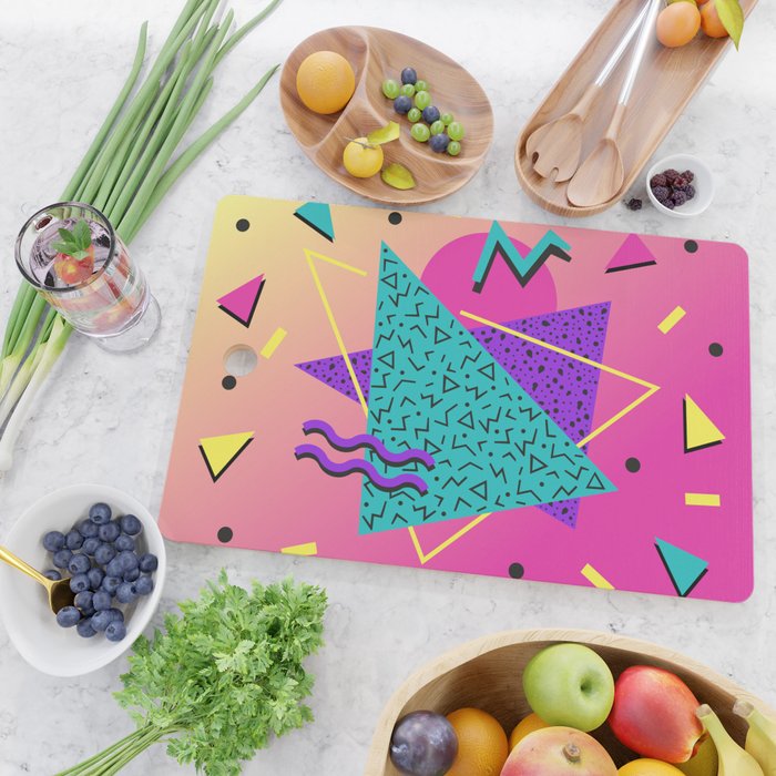 Memphis pattern 107 - 80s / 90s Retro Cutting Board Gallery Image 2