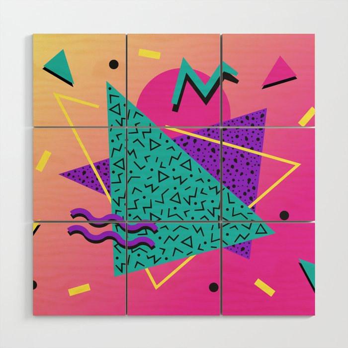 Memphis Pattern 107 - 80s / 90s Retro Wood Wall Art Gallery Image 1