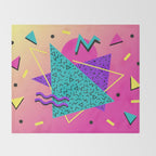 Memphis pattern 107 - 80s / 90s Retro Throw Blanket Gallery Image 2
