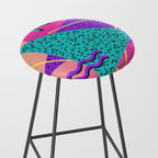 Memphis pattern 107 - 80s / 90s Retro Stool Gallery Image 2