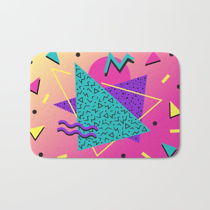 Memphis pattern 107 - 80s / 90s Retro Bath Mat Gallery Image 1