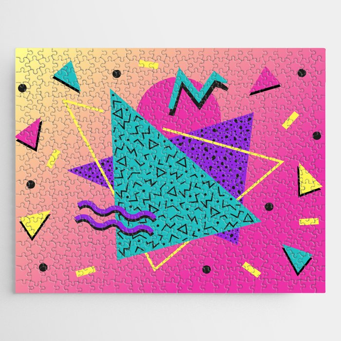 Memphis pattern 107 - 80s / 90s Retro Jigsaw Puzzle Gallery Image 1