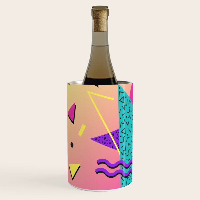 Memphis pattern 107 - 80s / 90s Retro Wine Chiller Gallery Image 2