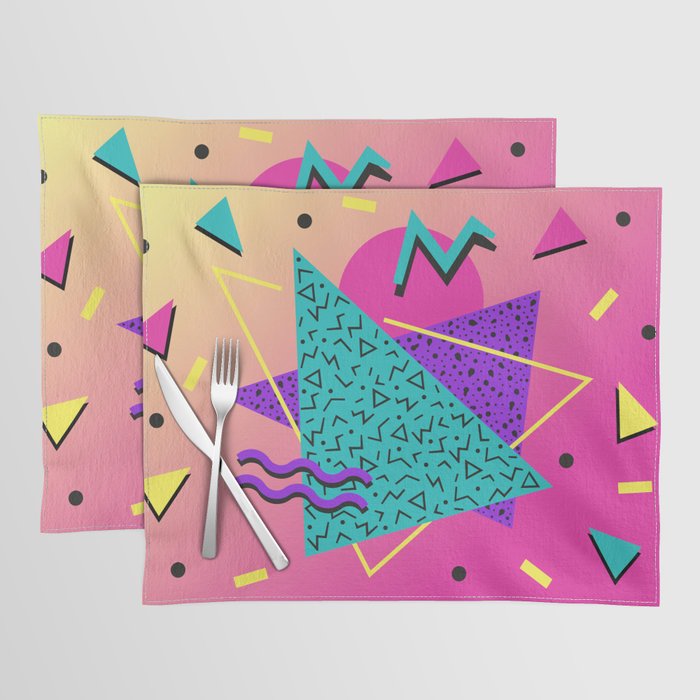 Memphis pattern 107 - 80s / 90s Retro Placemat Gallery Image 1