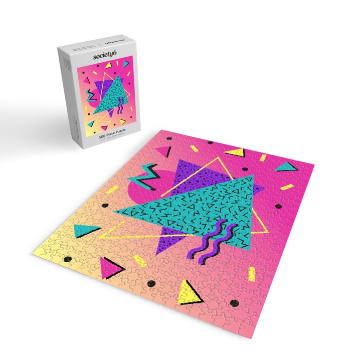 Memphis pattern 107 - 80s / 90s Retro Jigsaw Puzzle Gallery Image 2